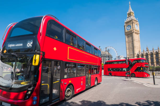 istock London Big Ben overlooking red double decker buses outside Parliament 2167795525