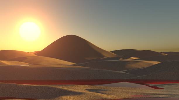 istock Golden Dunes at Sunset with Serene Horizon 2167796182
