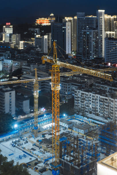 istock Tower crane, construction site, city center 2167797962