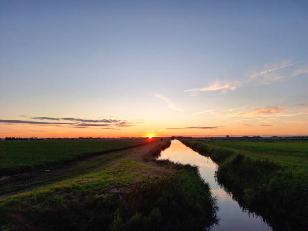 istock Sunset over the meadows of the Zuidplaspolder 2167802052