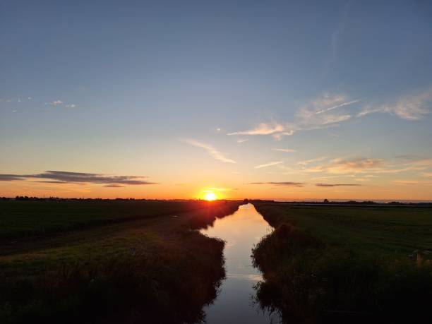 istock Sunset over the meadows of the Zuidplaspolder 2167802095