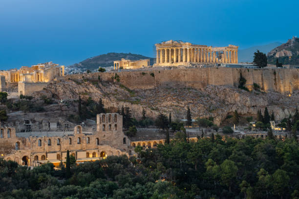 istock Acropolis of Athens in Greece at night. 2167802332