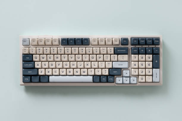 istock Modern mechanical keyboard. Minimal style and design keyboard. Custom build keyboard. 2167803811