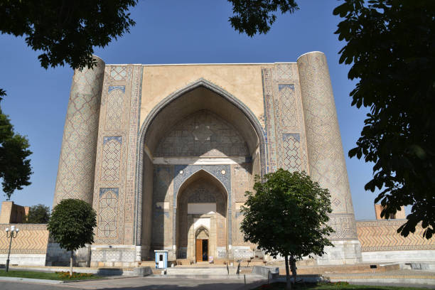 istock The impressive Bibi Khanym Mosque with trees in the foreground 2167810562
