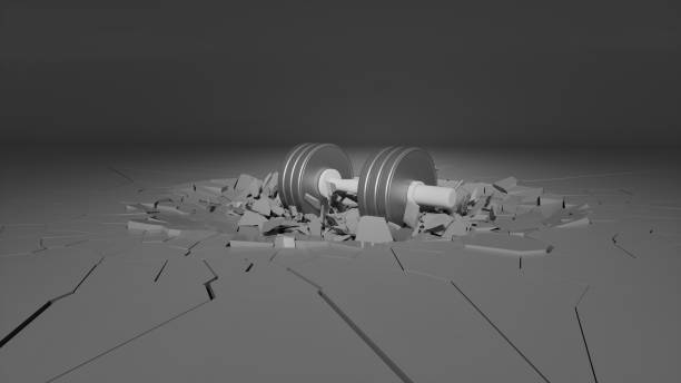 istock dumbbell fell on the floor and broke it 2167810733