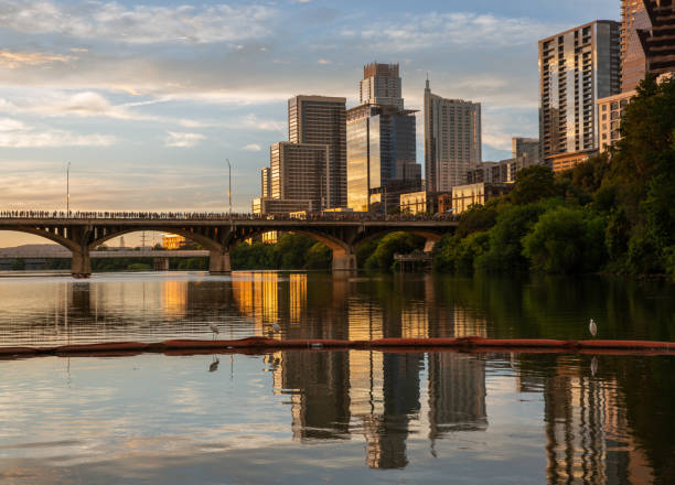 istock Sunset Over Congress Avenue Bridge 2167811989