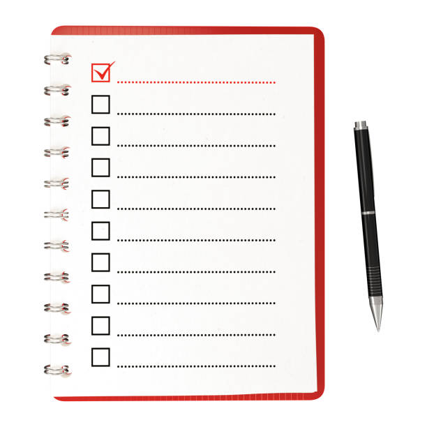 istock Computer generated image of notebook with checklist isolated on transparent background 2167812797