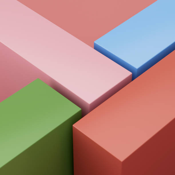 istock Abstract Pastel Geometric Shapes Rectangular Blocks Ideal For Backgrounds And Podium 3D Illustration 2167813375