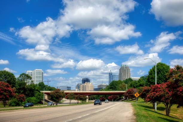 istock Raleigh North Carolina Cloudy Skyline 2167818863