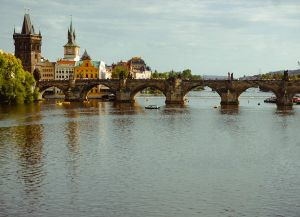 View of bridge over river against sky