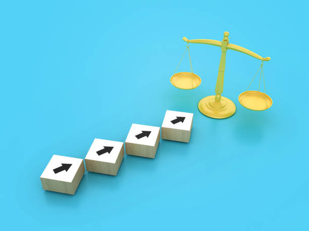 istock Legal Weight Scale with Arrow Blocks 2167822199