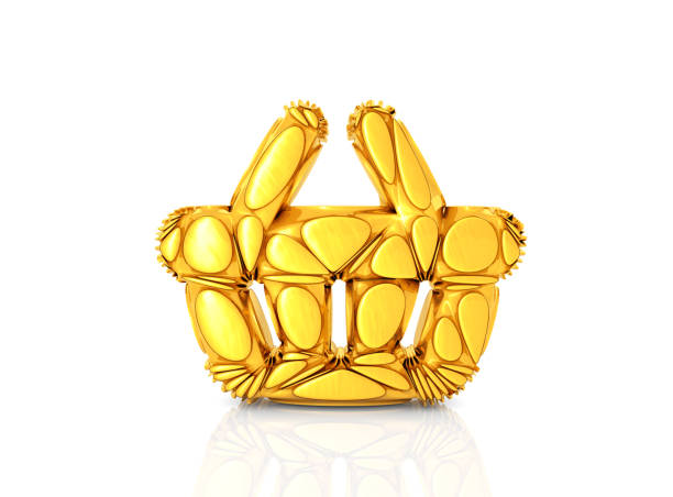 Golden Shopping Bag Icon
