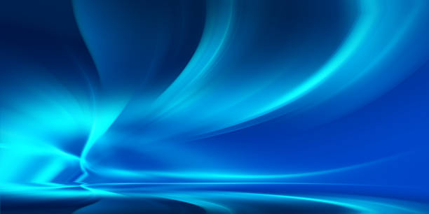 istock Abstract futuristic background with glowing blue light effect. High speed. Hi-tech. Abstract technology background concept 2167827324