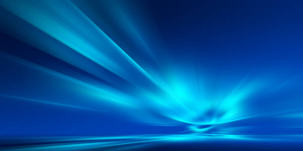 istock Abstract futuristic background with glowing blue light effect. High speed. Hi-tech. Abstract technology background concept 2167827342