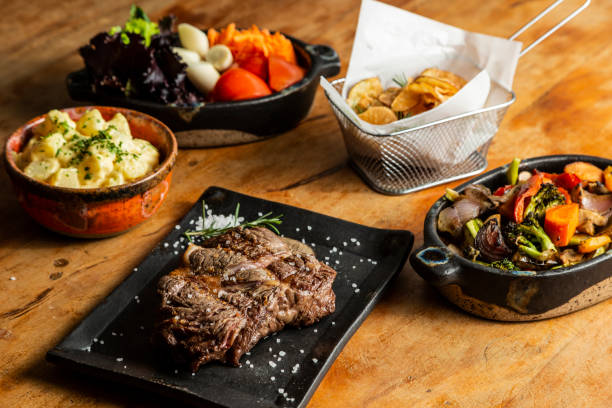 istock Rustic beef fillet dish with complements and salads 2167828366