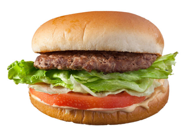 istock Hamburger with lettuce, tomato, sauce 2167832447
