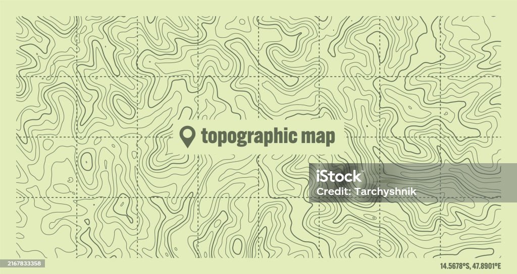 Geographic Colorful Pattern Colorful Topographic Map With Contour Lines Geographic Terrain Grid ...