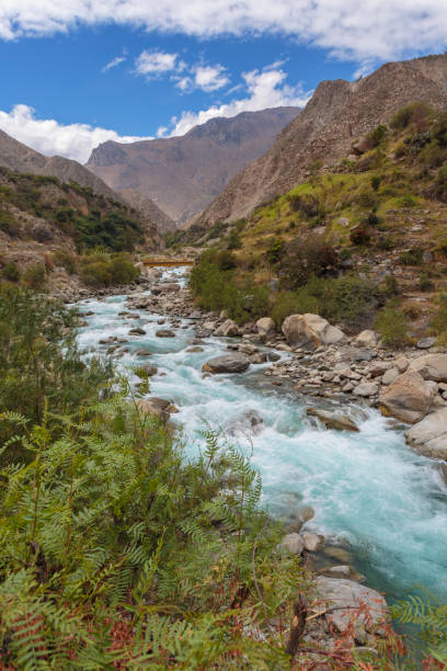 istock Flowing river with rocky surroundings view 2167833776