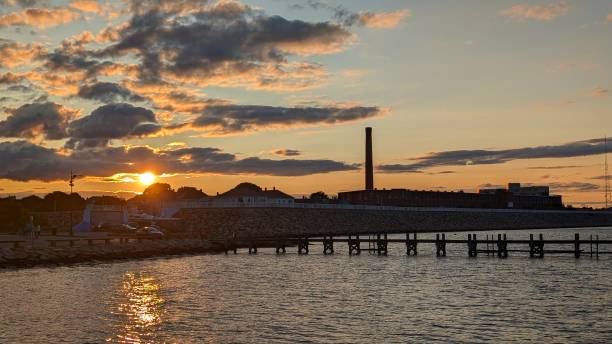 Sunset in New Bedford Massachusetts