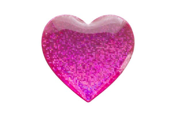 istock Heart shape hologram sticker isolated on white background 2167838841