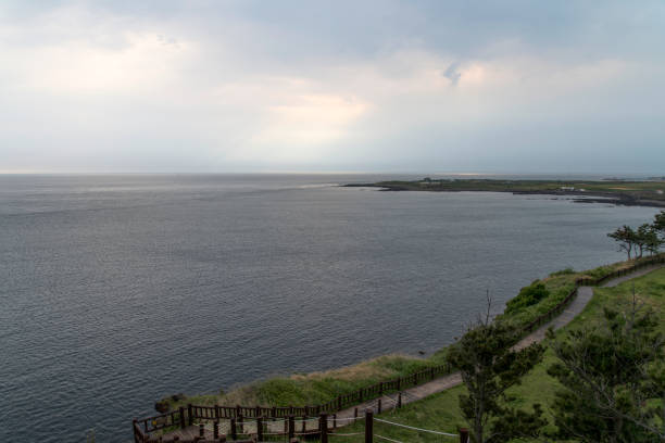 tranquil landscape at Songaksan in Jeju Island
