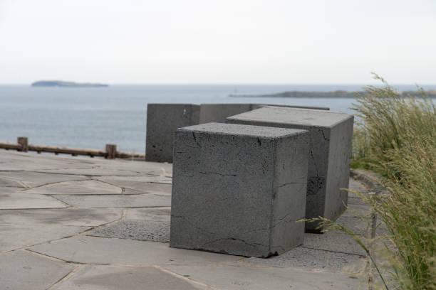 istock empty benches on the cliff at the seaside on a cloudy day 2167841517