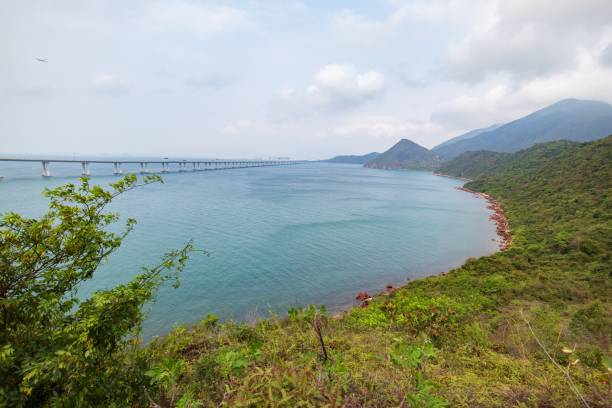 istock Panoramic View of a Coastal Bridge and Bay 2167845056