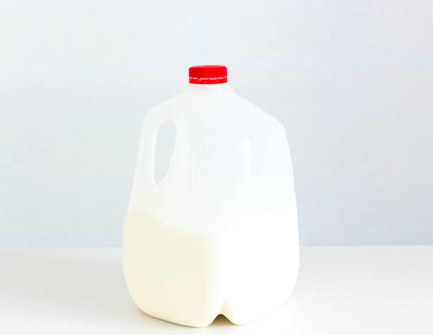 Plastic Gallon of Milk, Half Full