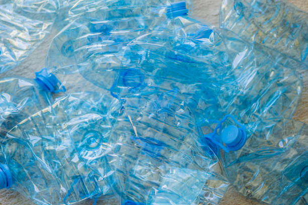 Plastic water bottle isolated on white background