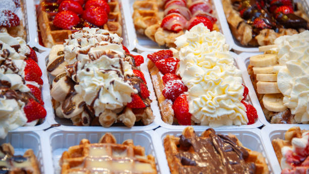 istock Display view of the various types of waffles 2167854293