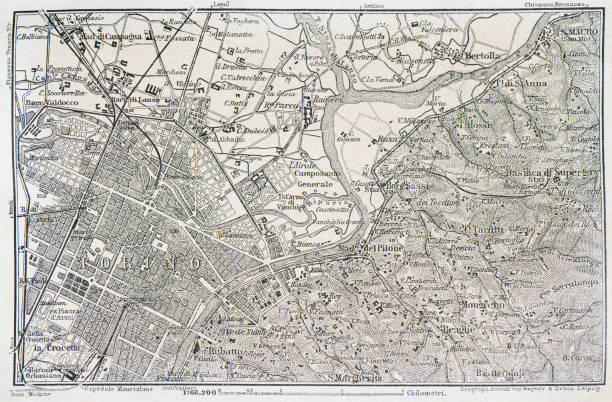 istock Map of Turin, Italy - 1893 2167856325