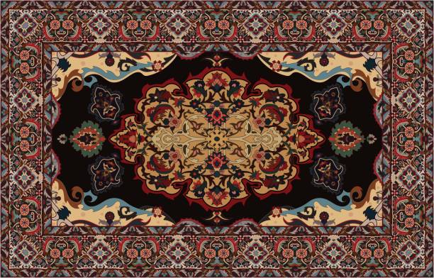istock Abstract pattern of old folk rugs For decorating the living room, floor rugs, carpet mat patterns 2167856653