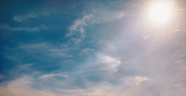 istock The sky is blue with a few clouds 2167856675