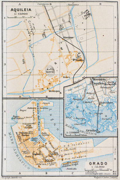 istock Map of  Grado and Aquileia, Italy - 1893 2167857159