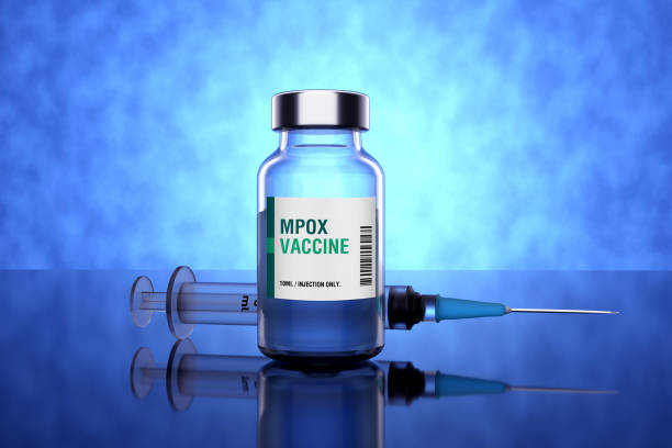 MonkeyPox MPOX Vaccine with Syringe - 3D Illustration Render