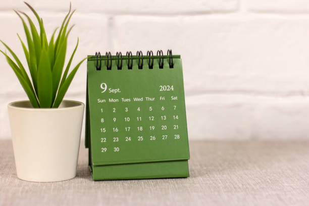 istock Hello, September. A desktop calendar for planning for September 2024. 2167863896
