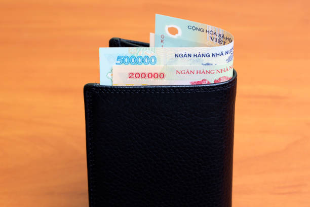 istock Vietnamese dong in the black wallet 2167866124