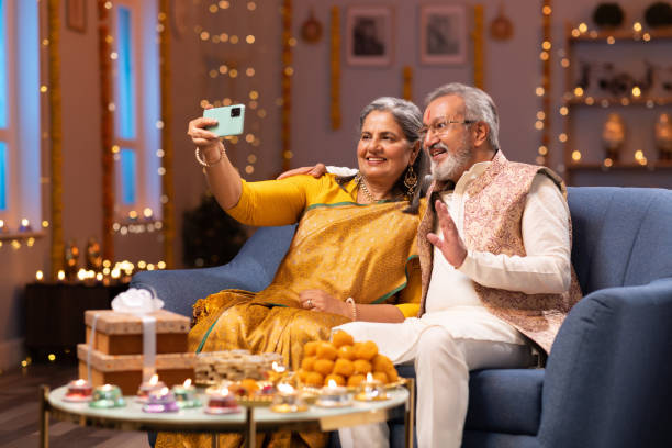 istock Senior couple using phone stock photo 2167866293