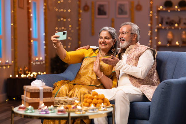 istock Senior couple using phone stock photo 2167866305