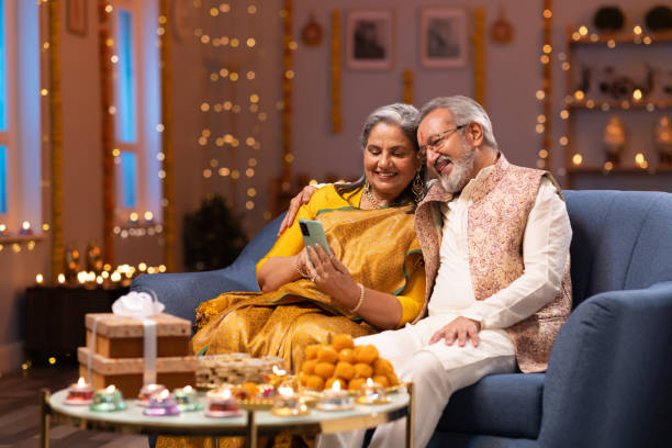 istock Senior couple using phone stock photo 2167866329