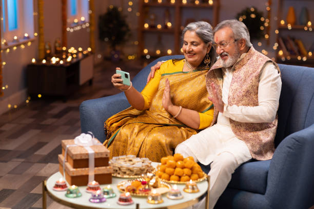 istock Senior couple using phone stock photo 2167866518