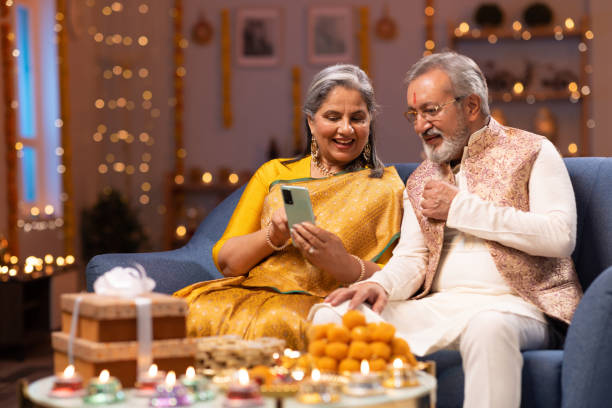 istock Senior couple using phone stock photo 2167866755