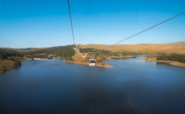 istock Ski resort, cable car gondola 2167867439
