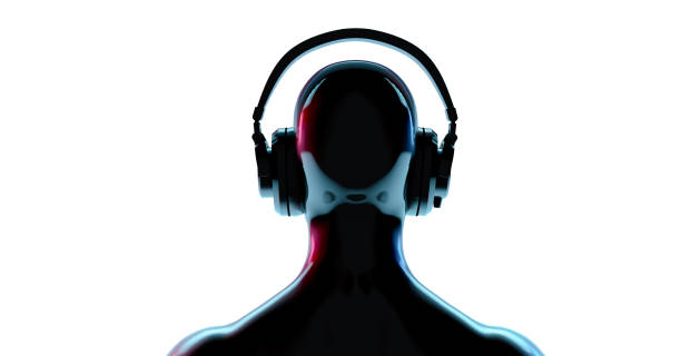 istock Portrait futuristic cyber punk man 2167868579