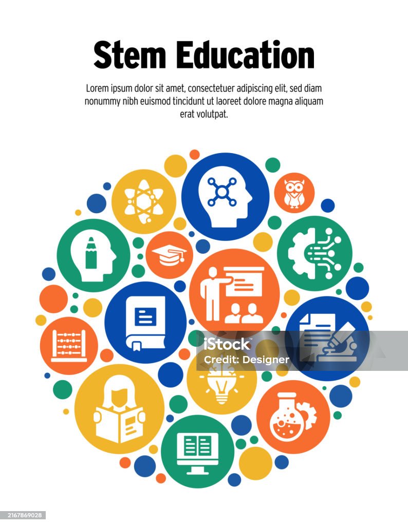 Stem Science Mtopic Stem Education Related Vector Illustration Science Technology ...