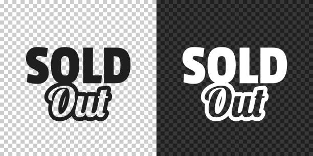 Sold Out. Icon for design on blank background Icon of "Sold Out" for your own design. Two icons with editable stroke included in the bundle: - One black icon on a white background. - One white icon on a black background. The layers are named to facilitate your customization. Vector Illustration (EPS10, well layered and grouped). Easy to edit, manipulate, resize or colorize. Vector and Jpeg file of different sizes. sold out transparent stock illustrations