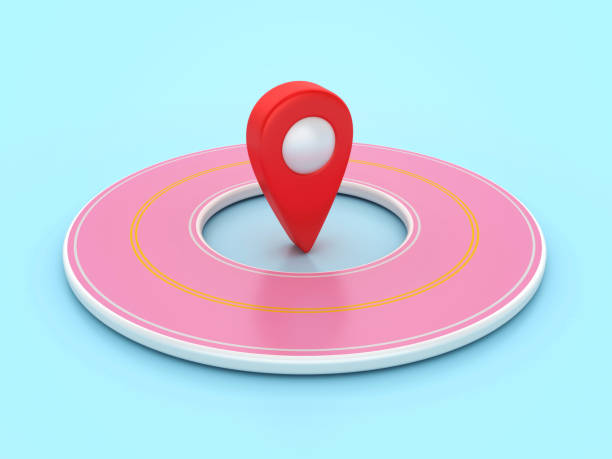 istock GPS Marker with Circular Road 2167872447