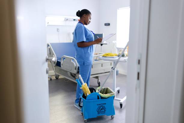 istock A hospital staff member follows routine cleaning protocols 2167874925