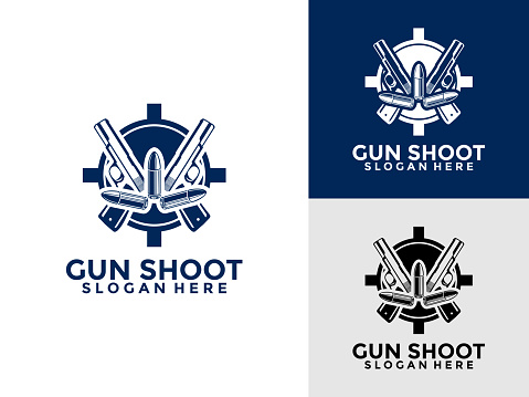 Typography Gun Design Creative Gun Vector Design Gun Template Stock Illustration - Download ...