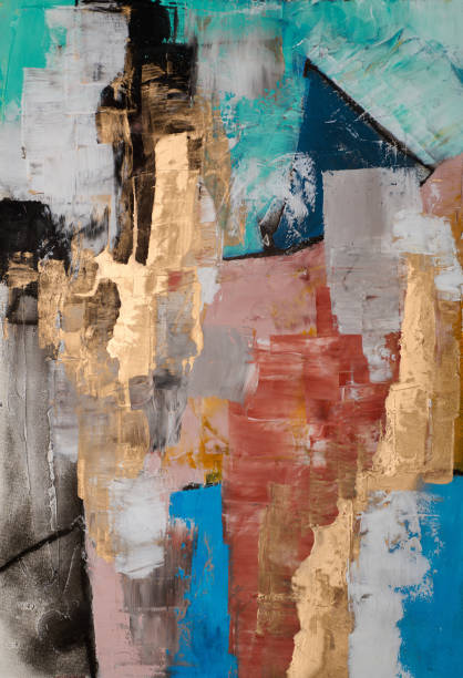 istock Abstract multicolor painting wtih grunge texture on canvas. Artwork mix brush stroke, splash color and oil, acrylic paint element. Modern contemporary art  for wallpaper background 2167877241